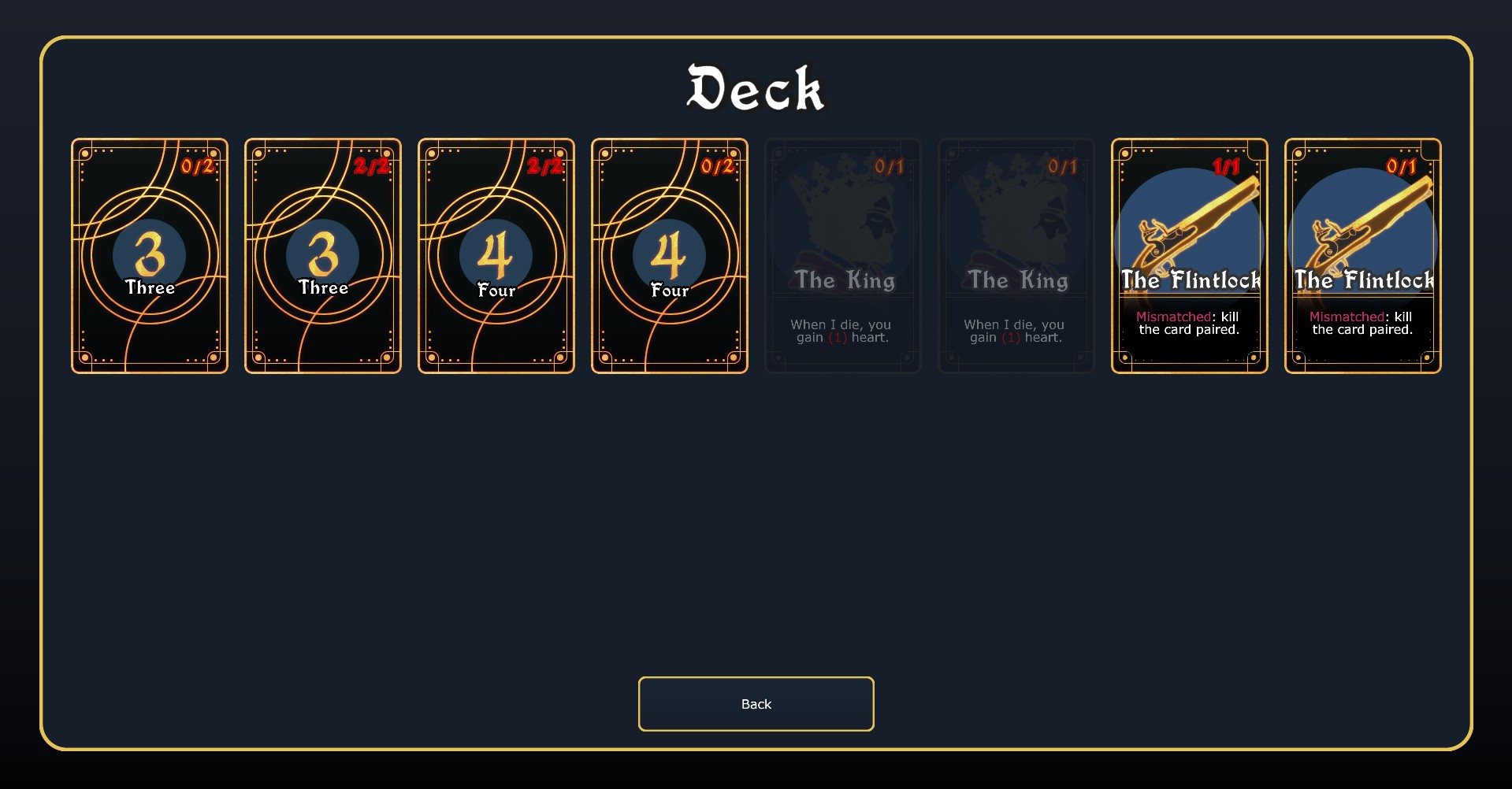 New version of the deck menu.