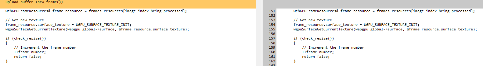 SVN diff removing the buffer upload call from the start of the frame.