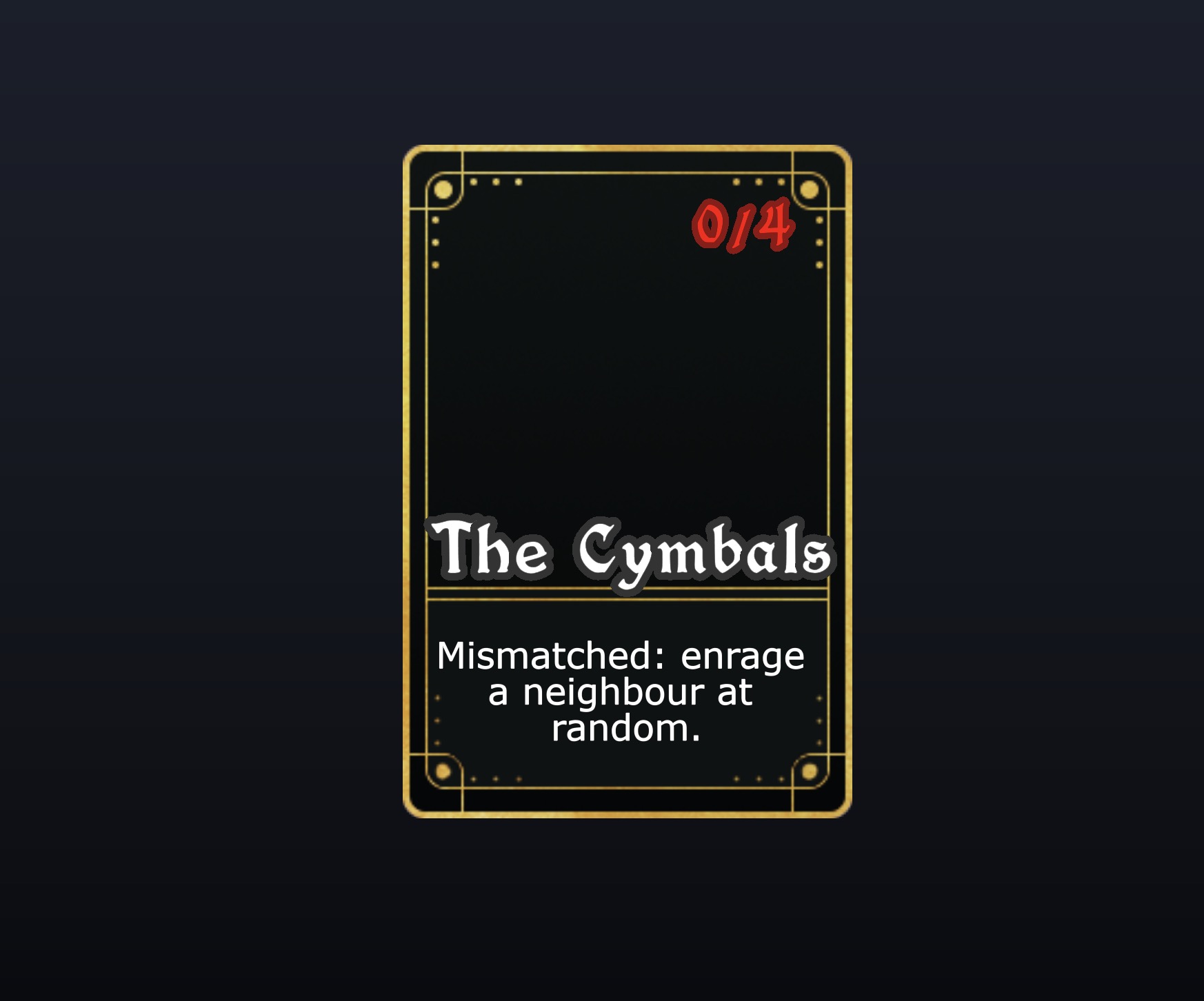 The Cymbals card.