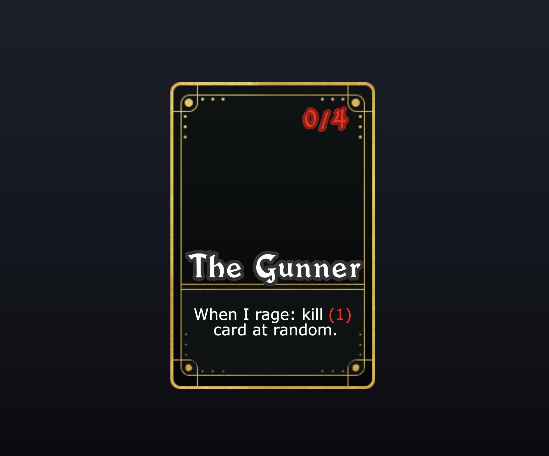 The Gunner card.