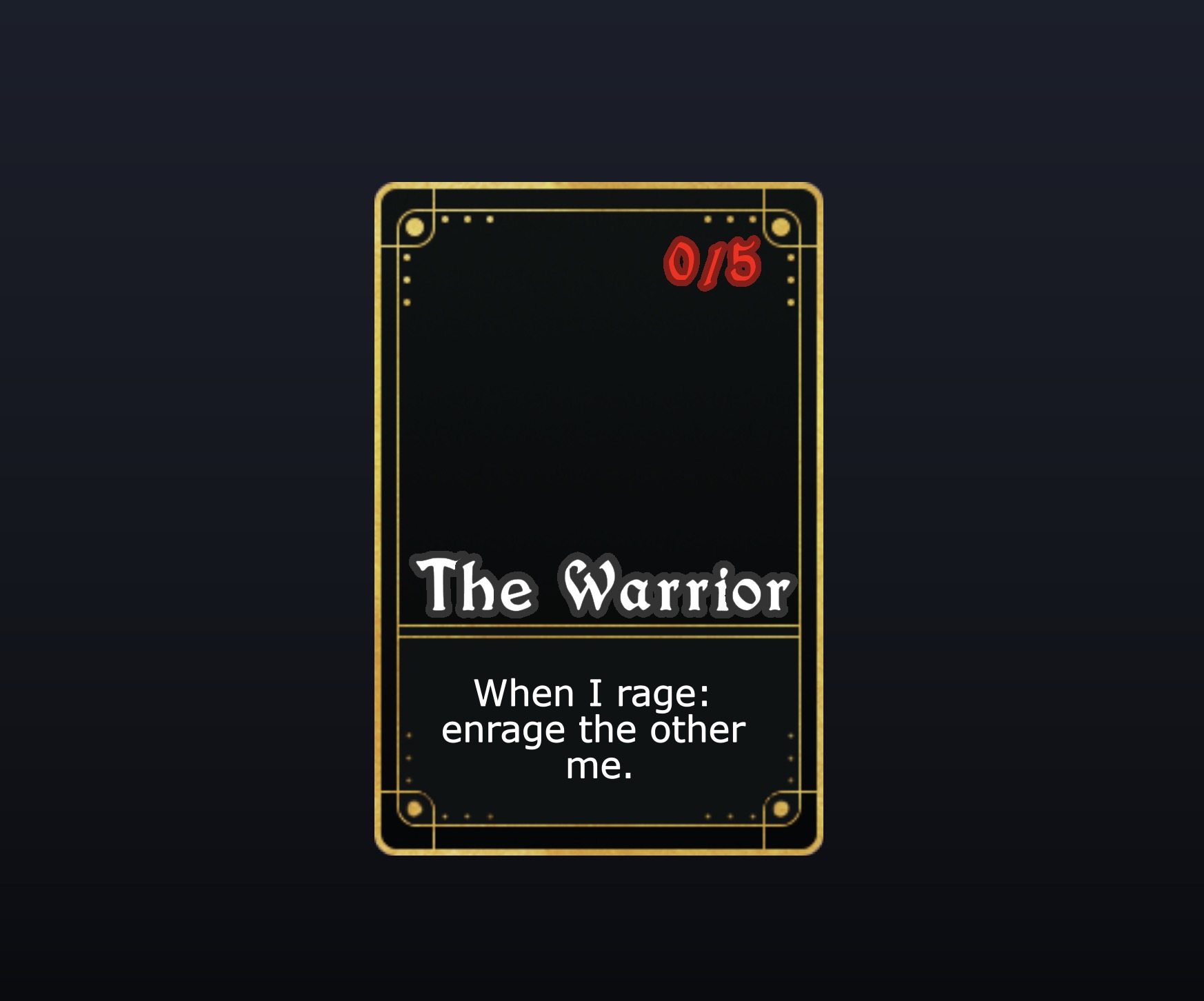 The Warrior card.