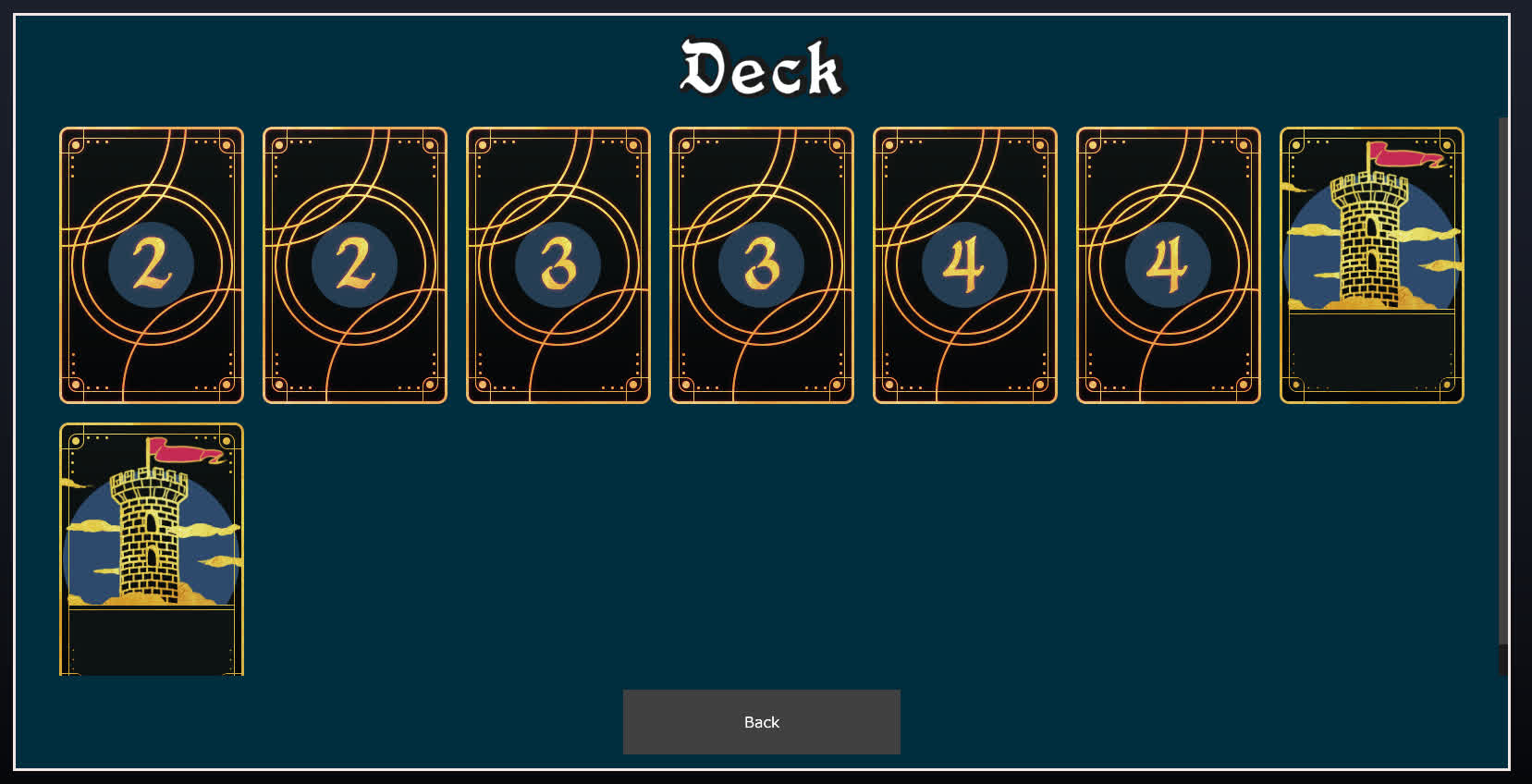 Old card deck view showing only front sprites.