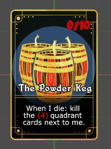 The Barrel card showing its kill mechanic.